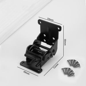 Bracket Siku Kaki Lipat 90-180° Engsel Besi Pencet Tekan Untuk Meja Sofa Termasuk Skrup