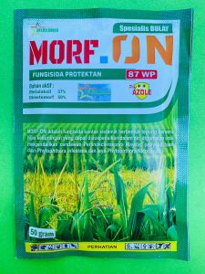 Fungisida protektan spesialis bulay jagung MORF ON kemasan 50gram dari Agro Star Indonesia F