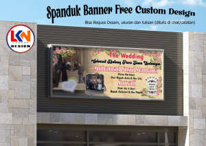 cetak spanduk banner the wedding bilboard