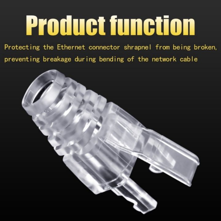 บูทส์ Boots 👉RJ45 CAT5 CAT6👈 ปลอกหัวแลน เนื้อคริสตัล ทนความร้อน บูทครอบ ...