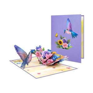 3D Bird Flower Greeting with Matching Envelope 3D Mother’s Day Greeting for Mother’s Day Teacher Appreciation