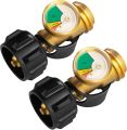 DOZYANT Propane Tank Gauge Level Indicator Leak Detector for 5lb-40lb Propane Tanks (2 Pack), Universal for BBQ Gas Grill, Cylinder, RV Camper, and More Appliances, Type 1 Connection. 