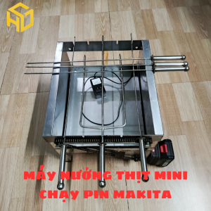 Máy Nướng Thịt Mini Tự Động Dùng Pin Makita – Tiện Lợi Cho Gia Đình Dã Ngoại Không Cần Điện