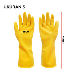 KUKE Sarung Tangan Karet Latex Cuci Piring / Sarung Tangan Kebun Taman Anti Slip / Household Rubber Gloves Serbaguna
