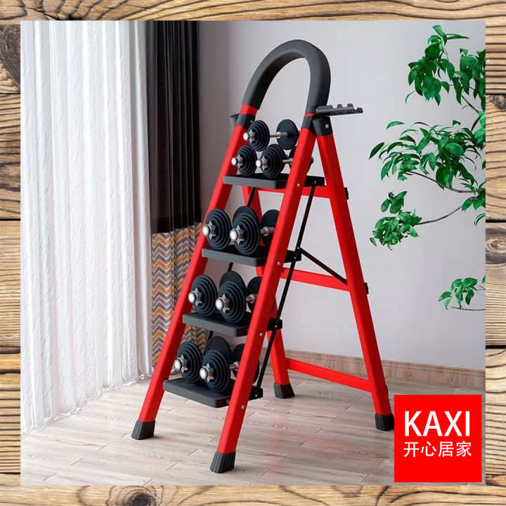 Anti-slip Foldable Ladder With 4-steps U-shaped Handle & Rubberised ...
