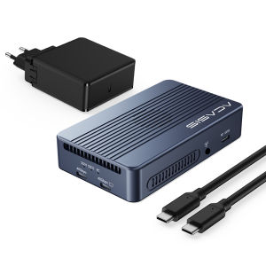 Vỏ SSD Acasis 40Gbps Thunderbolt 3 M.2 NVMe 2 Khe RAID Trạm kết nối 6 trong 1 Hỗ trợ 2*8TB Mảng ổ đĩa Mở rộng màn hình Cung cấp nguồn PD100W miễn phí