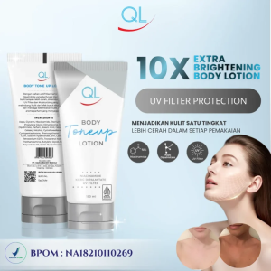 QL Body Tone Up Lotion – Body Lotion Pencerah Instan Cerah Seketika Whitening Halus Lembut