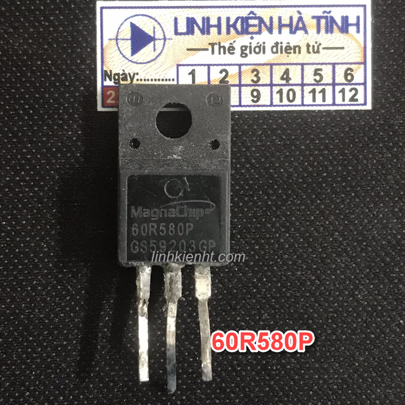 MOSFET KÊNH N MMF60R580P 60R580P 60R580PS 60R580 8A 650V TO-220 THÁO MÁY-AG6