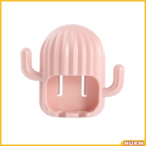 Nurm Creative Cactus Wall-Mounted Toothbrush Holder Freely Punching Bathroom