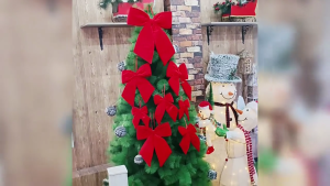 3 cái mềm mượt vải Bowknot trang trí cây giáng sinh cho Phía Trước Vòng hoa treo cửa mantels đồ trang trí đám cưới Gói