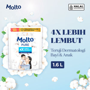 Molto Pelembut & Pewangi Pakaian Bayi Softener Konsentrat Pure Soft & Gentle 1.6 L