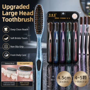 Toothbrush Family Pack Soft Bristles Large Brush Head Deep Clean Innovative Design