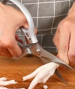 Leoshop888 Gunting Dapur Stainless Steel Tebal Tajam Pemotong Daging Sayur Ikan Gunting Daging Serbaguna