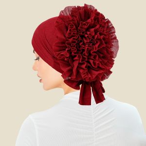 Big Flower Solid Color Cooler Hat Sun Hat Harmless Fashion Styling Mercerized Cotton Easy To Get Started Lace