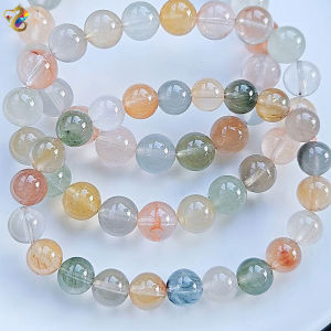 Collection Grade Rare Macaron Candy Rabbit Hair Rutilated Quartz Bracelet