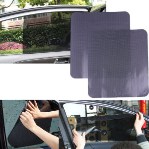 438178 ZXC 2Pcs Car side window mesh film windshield net sun shade sticker UV protection
