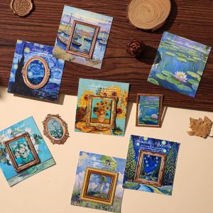 NOBLELYN Metal Bookmark Hollowed-out Famous Painting Metal Page Clip Vintage Art Frame Bookmark Clip Gift