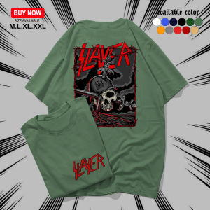 KAOS DISTRO SLAYER HEAVY METAL - KAOS PRIA DAN WANITA LENGAN PENDEK UKURAN M.L.XL.XXL ATASAN KERAH BULAT BERBAHAN KATUN - ATASAN PRIA WANITA COD
