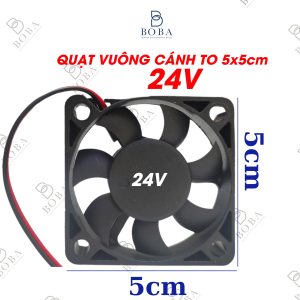 (HCM) Quạt cánh to 24V (5x5cm) Phụ Kiện Máy Xông Tinh Dầu Quạt Gió Quạt Làm Mát - BOBA NATURALS