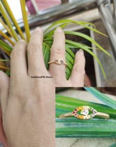 Fengshui Ring Vermeil Gold Colorful Evil Eye Ring Protection Ring Adjustable for women fashion ring