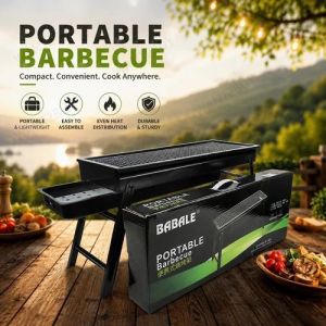 60cm Large Portable BBQ Grill Outdoor Folding Foldable Barbecue Outdoor Charcoal Grill Stand Camping Arang Murah 可折叠烧烤架炉