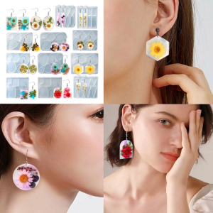 Mirror Surfaces Earring Resin Molds Silicone Molds Earring Keychains Pendant Epoxy Casting Mold Bracelet Making