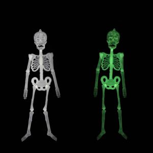 สยองขวัญฮาโลวีนเรืองแสงเคลื่อนไหวได้พร็อบโครงกระดูกปาร์ตี้ฮาโลวีนบ้านผีสิงปาร์ตี้ห้องนั่งเล่นบาร์ตกแต่งที่น่ากลัว