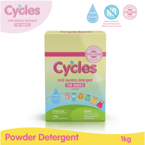 Cycles Mild Laundry Baby Powder Detergent 1kg