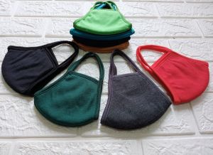 Masker Kain Tali Kuping 3 Pasang Bahan Katun / Masker Premium Polos Bisa Bolak Balik