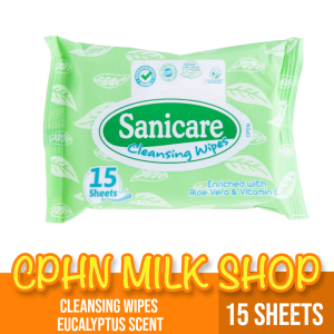 Sanicare Cleansing Wipes 15 Sheets - Eucalyptus Scent