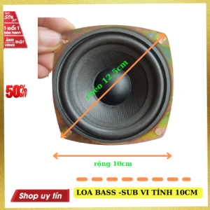 Loa bass sub vi tính  bề ngang 10cm chéo 12.5cm gân mút công suất 55w - giá 1 loa