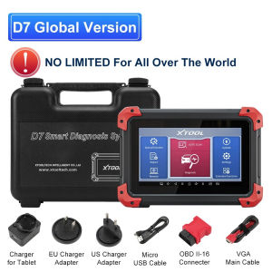XTOOL D7 Car Scanner Automotive All System Diagnostic Tools ECU Coding Key Programmer Bi-Directional OBD2 Scan Tool FCA DOIP