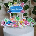 Topper Baby Shark Custom Foto untuk Hiasan Kue Ulang Tahun / Ultah Anak Karakter (Toper Custom). 