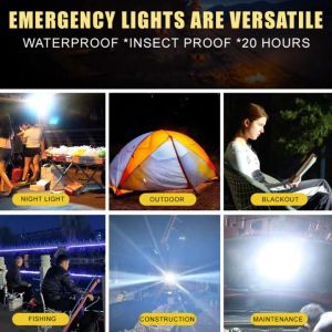 Rechargeable LED Light USB Emergency Light Energy Saving Light Indoor&Outdoor Rechargeable Bulb for Room at Night Outdoor Camping Dimming Portable Lantern Lamp 30W 60W 100W Kedia