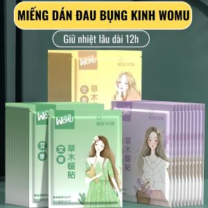 Miếng dán giữ nhiệt Womu ngải cứu giảm đau bụng vai gáy – set 5 miếng – giữ ấm liên tục tiện lợi