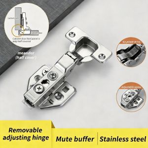《2PCS》3D Adjustable Concealed Cabinet Hinges - 304 Stainless Steel Hydraulic Soft Close Heavy Duty DIY Door Bisagra Fast delivery COD
