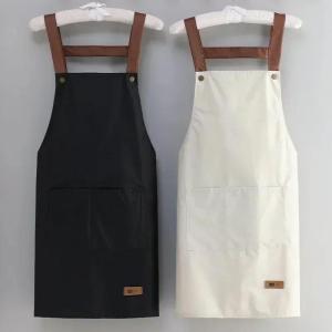 Household Apron Women Kitchen Waterproof and Oil-proof Sleeveless Apron Fashion Net Red Cute Suspender Work Clothes Men