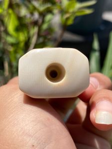 pipa gg asli lokal panjang 12cm segilapan lebar tebal bahan super bening