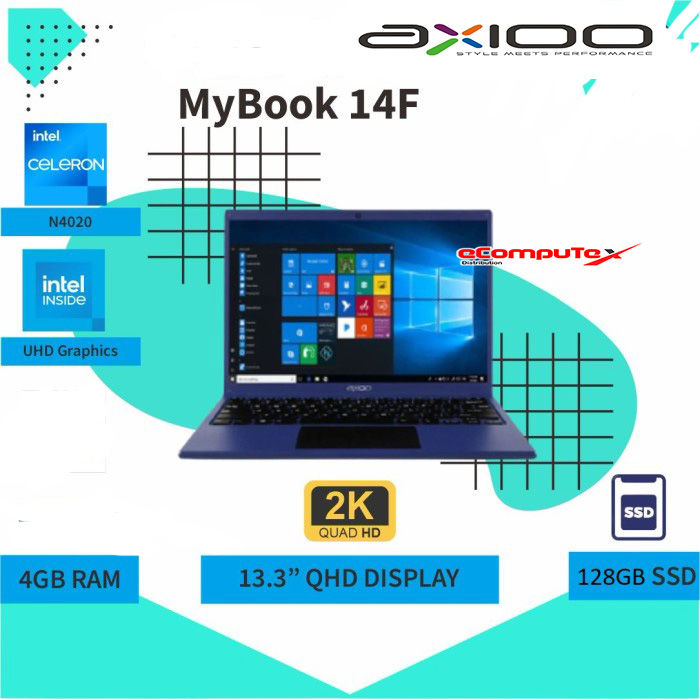 Laptop Axioo MyBook 14F Inci 4GB 128GB SSD Intel N4020