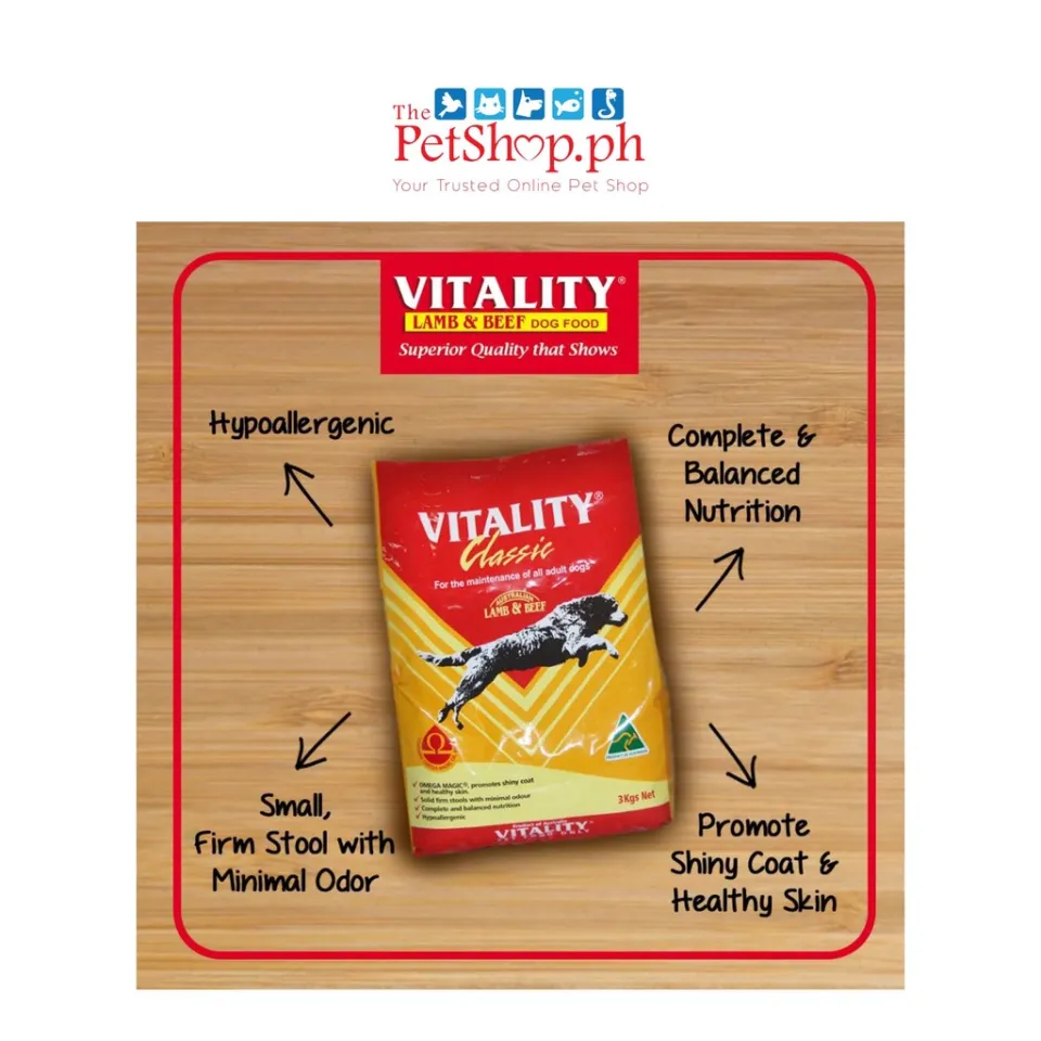 Vitality lamb and 2024 beef dog food