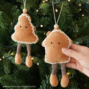 FEELINGS Doll Shape Christmas Hanging Ornament Multi Shape Hanging Cord Christmas Tree Decoration  Soft Stuffed Fabric Xmas Ornament Pendant For Xmas Tree