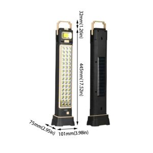 SPUNO Multi-Function Solar-Powered Lamp USB Rechargeable ic Base Portable Lamp USB-C COB LED Emergency Light Multi-Function