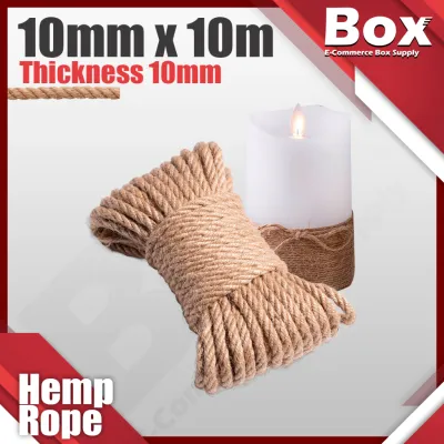 10 Meter Rope 5/6/8/10/12/20mm Tali Guni Cakar Kucing Brown Jute Rope String DIY Craft Hiking