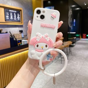 Đối với Xiaomi Redmi 14C A3 13C 12c 10c 11A 10A 9t Lưu ý 13 12 11 11S 10 9 9S 8 9A 9C POCO C65 X3 GT A1 mi 13 12 11 12 8 13 Lite 14t 13t 12t 11t 10t Pro phim hoạt hình giai điệu có dây đeo cổ tay Điện thoại mềm trường hợp