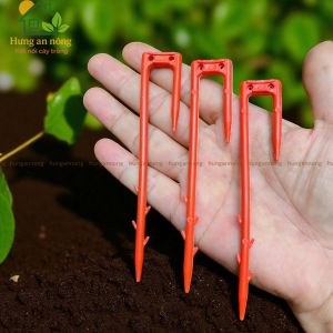 sét 50 kẹp ghim KGCD10CM dùng cố định cành gốc. dây leo rau cây con...dài 10cm