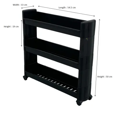 3 or 4 Tier Slim Movable Space Saver Kitchen Rack 0507 Spice Rack Kitchen Rack Organiser Rak Tepi Peti Ais Botol Sos