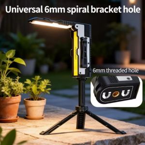 GOXBERK 3 Lighting Modes LED Work Light 360 Degree Rotating High Power ic Work Flashlight With Hooks Rotating Head Inspection Lamp Emergency Car Repair