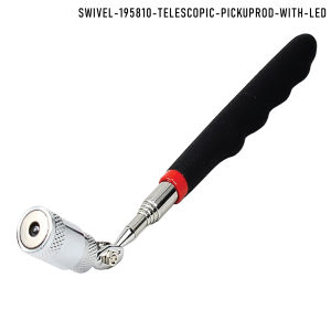 Swivel Magnetic Telescopic Pickup Rod with LED Light Extendable Multifunctional Picker Stick Screw Holder Pick Up Tool