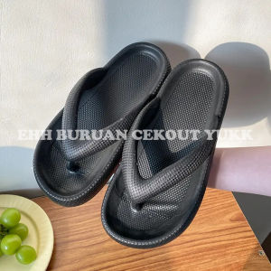 Sandal Jelly Sendal Jepit Wanita Cute Cloud Sandal Korean Import Jelly Sandal Rumah Karet Soft Slipper/ Soft Slippers Antislip