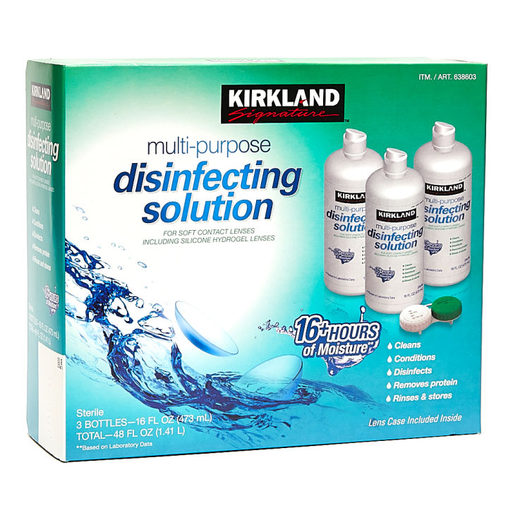 Kirkland Signature Multi-Purpose Disinfecting Lens Solution 3 x 473mL